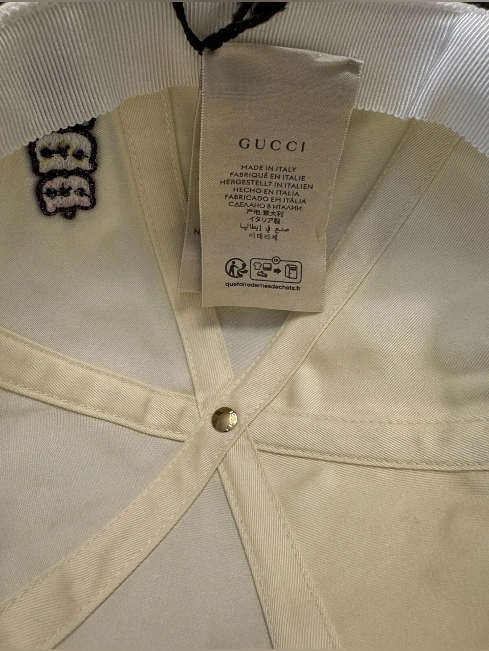 New Authentic Gucci Logo Kawaii Pikarar Collection Baseball Hat Size M